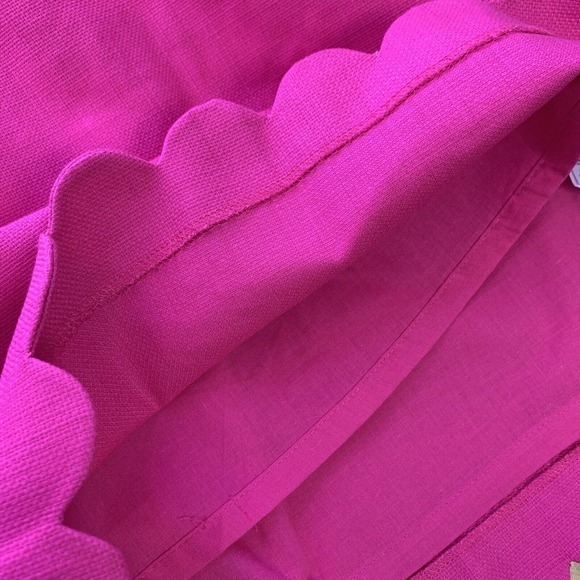 J Crew Barbie Hot Pink Dress Sheath Fit And Flare Scallop Edge Size 0 NWT - Picture 6 of 9